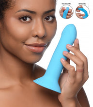 Load image into Gallery viewer, 10X Squeezable Vibrating Dildo I - Blue