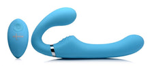 Load image into Gallery viewer, 10X Vibrating Silicone Strapless Strap-on - Blue