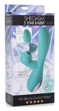 Load image into Gallery viewer, 10X Silicone Suction Rabbit Vibrator - Teal