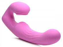 Load image into Gallery viewer, 15X U-Pulse Silicone Pulsating and Vibrating Strapless Strap-on with Remote - Pink
