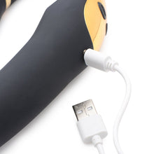 Load image into Gallery viewer, 10X Pleasure Pose Come Hither Silicone Vibrator with Poseable Clit Stimulator