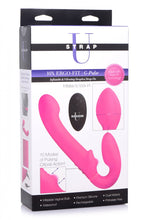 Load image into Gallery viewer, 10X Remote Control Ergo-Fit G-Pulse Inflatable and Vibrating Strapless Strap-on - Pink