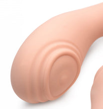 Load image into Gallery viewer, 15X U-Pulse Silicone Pulsating and Vibrating Strapless Strap-on with Remote - Blush
