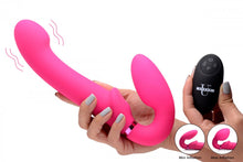 Load image into Gallery viewer, 10X Remote Control Ergo-Fit G-Pulse Inflatable and Vibrating Strapless Strap-on - Pink