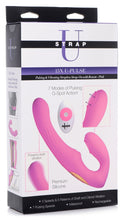 Load image into Gallery viewer, 15X U-Pulse Silicone Pulsating and Vibrating Strapless Strap-on with Remote - Pink