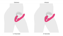 Load image into Gallery viewer, 10X Remote Control Ergo-Fit G-Pulse Inflatable and Vibrating Strapless Strap-on - Pink