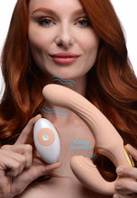 Load image into Gallery viewer, 15X U-Pulse Silicone Pulsating and Vibrating Strapless Strap-on with Remote - Blush