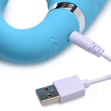 Load image into Gallery viewer, 10X Vibrating Silicone Strapless Strap-on - Blue