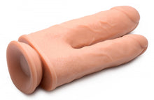 Load image into Gallery viewer, Vibrating and Rotating Remote Control Silicone Double Dildo
