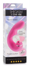 Load image into Gallery viewer, Shegasm 5 Star 10X Tapping G-Spot Silicone Vibrator with Suction - Pink
