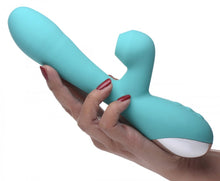 Load image into Gallery viewer, Shegasm 5 Star 7X Suction Come-Hither Silicone Rabbit - Teal
