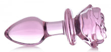 Load image into Gallery viewer, Pink Rose Glass Anal Plug - Medium
