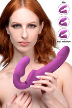 Load image into Gallery viewer, Worlds First Remote Control Inflatable Vibrating Silicone Ergo Fit Strapless Strap-On
