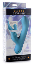 Load image into Gallery viewer, 5 Star 13X Silicone Pulsing and Vibrating Rabbit - Teal
