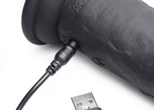 Load image into Gallery viewer, Power Player 28X Vibrating Silicone Dildo with Remote - Black
