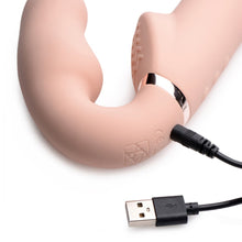 Load image into Gallery viewer, Ergo-Fit Twist Inflatable Vibrating Silicone Strapless Strap-on - Beige
