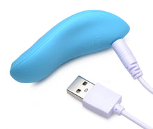 Load image into Gallery viewer, 10X Vibrating Silicone Strapless Strap-on - Blue
