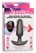 Load image into Gallery viewer, Voice Activated 10X Silicone Vibrating Slim Butt Plug with Remote Control
