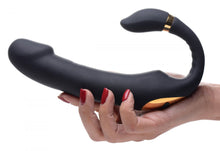 Load image into Gallery viewer, 10X Pleasure Pose Come Hither Silicone Vibrator with Poseable Clit Stimulator
