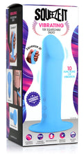 Load image into Gallery viewer, 10X Squeezable Vibrating Dildo I - Blue
