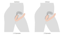 Load image into Gallery viewer, Ergo-Fit Twist Inflatable Vibrating Silicone Strapless Strap-on - Beige
