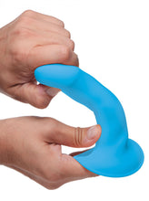 Load image into Gallery viewer, 10X Squeezable Vibrating Dildo I - Blue
