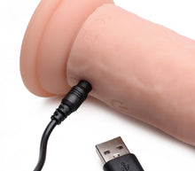 Load image into Gallery viewer, Power Player 28X Vibrating Silicone Dildo with Remote - Light
