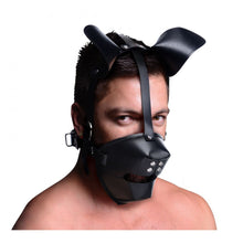 Load image into Gallery viewer, Pup Puppy Play Hood and Breathable Ball Gag
