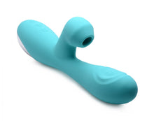 Load image into Gallery viewer, 10X Silicone Suction Rabbit Vibrator - Teal
