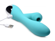 Load image into Gallery viewer, 10X Silicone Suction Rabbit Vibrator - Teal
