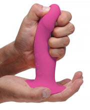 Load image into Gallery viewer, 10X Squeezable Vibrating Dildo - Pink
