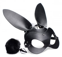 Load image into Gallery viewer, Bunny Tail Anal Plug and Mask Set
