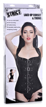 Load image into Gallery viewer, Lace-up Corset and Thong - Large
